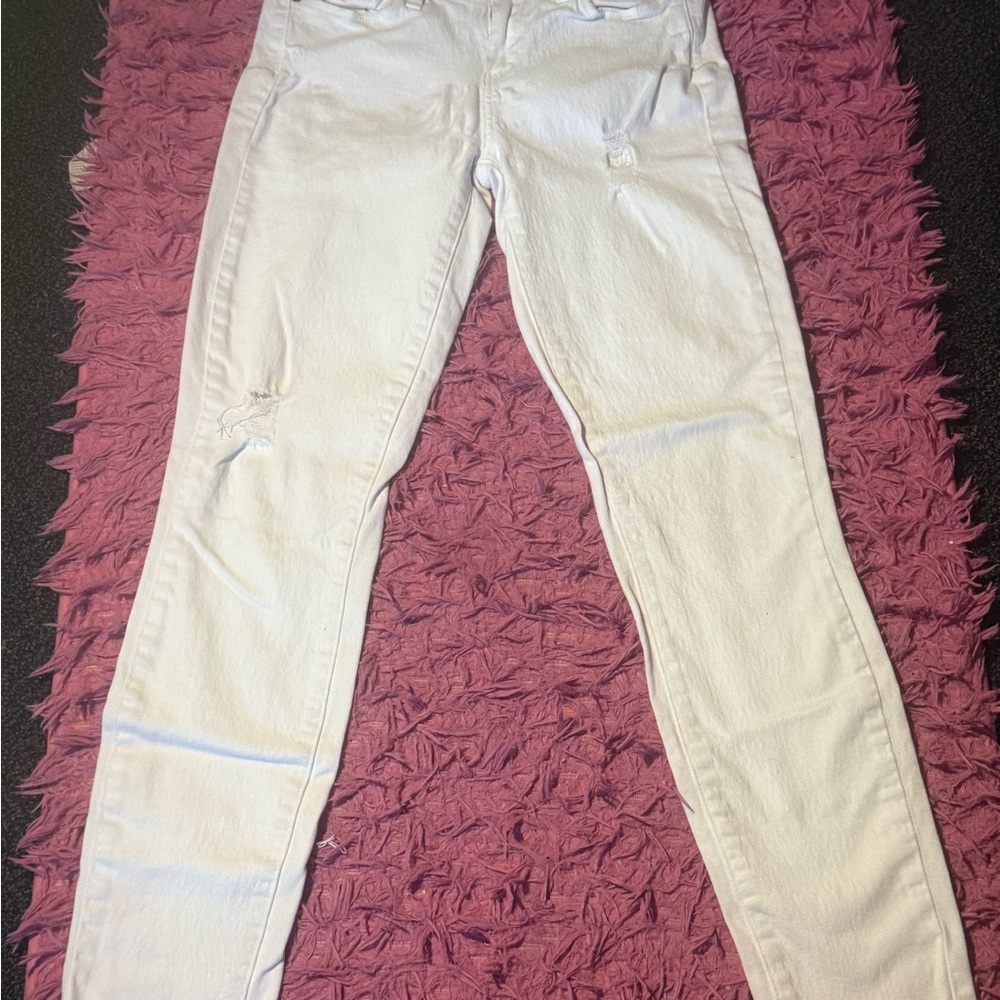 PAIGE Women's White Skinny Jeans